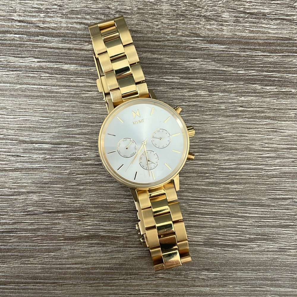 MVMT Gold & Pearl Chronograph Watch
